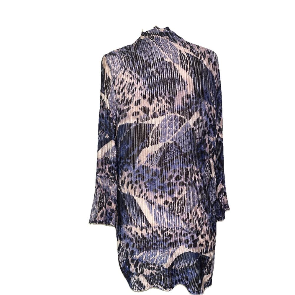 Chico's Travelers Shirt Women’s Large Geometric Print Size 3/XL JKT Blue Gray - Picture 4 of 6